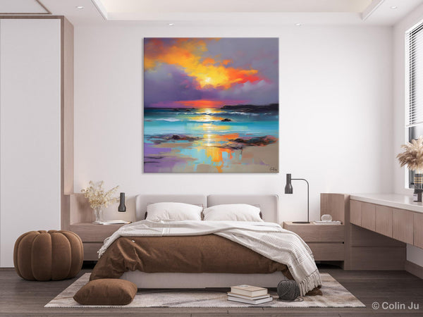 Abstract Landscape Painting for Living Room, Original Landscape Wall Art, Landscape Oil Paintings, Landscape Canvas Art, Hand Painted Canvas Art-Paintingforhome