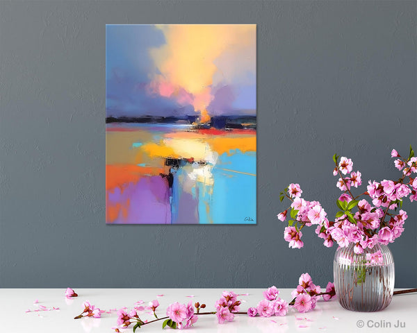 Canvas Painting for Bedroom, Landscape Canvas Painting, Abstract Landscape Painting, Original Landscape Art, Large Wall Art Paintings for Living Room-Paintingforhome