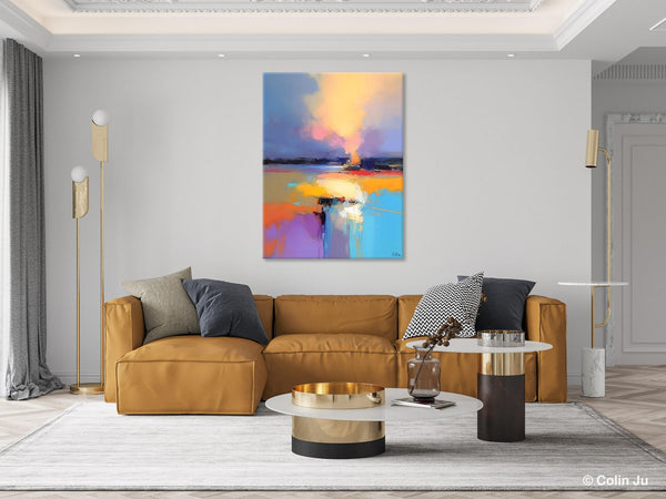 Canvas Painting for Bedroom, Landscape Canvas Painting, Abstract Landscape Painting, Original Landscape Art, Large Wall Art Paintings for Living Room-Paintingforhome