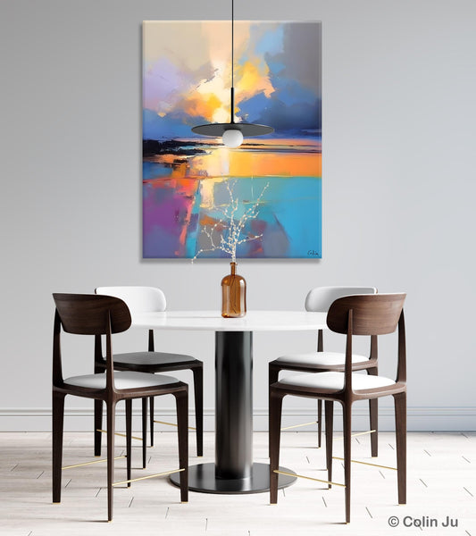 Landscape Canvas Painting, Abstract Landscape Painting, Original Landscape Art, Canvas Painting for Bedroom, Large Wall Art Paintings for Living Room-Paintingforhome