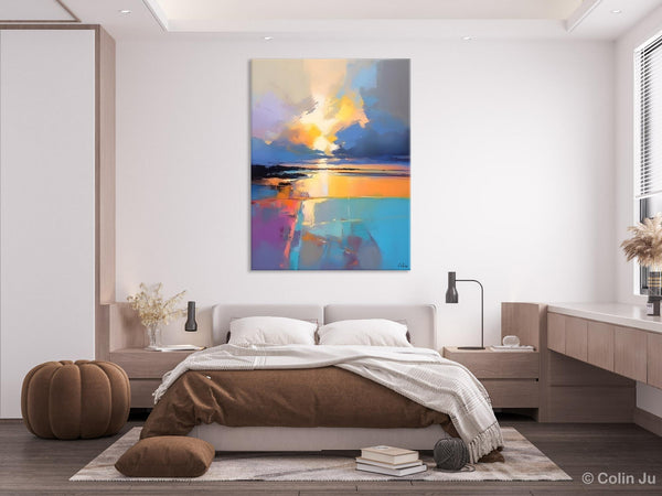 Landscape Canvas Painting, Abstract Landscape Painting, Original Landscape Art, Canvas Painting for Bedroom, Large Wall Art Paintings for Living Room-Paintingforhome
