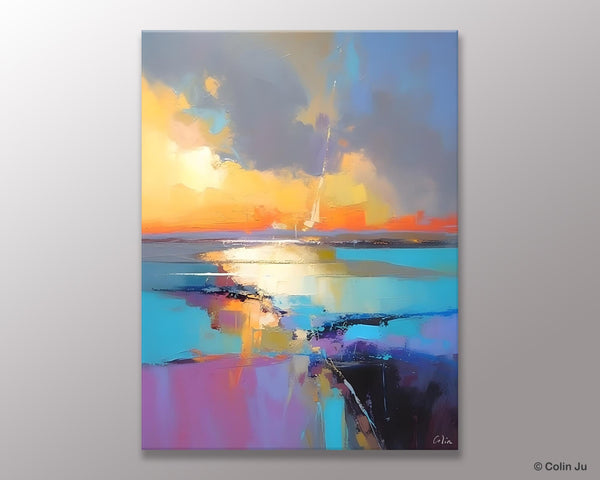 Original Modern Wall Art Painting, Canvas Painting for Living Room, Abstract Landscape Paintings, Oversized Contemporary Abstract Artwork-Paintingforhome