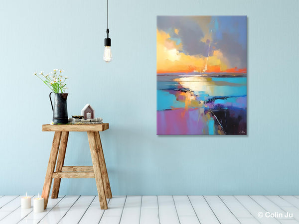Original Modern Wall Art Painting, Canvas Painting for Living Room, Abstract Landscape Paintings, Oversized Contemporary Abstract Artwork-Paintingforhome