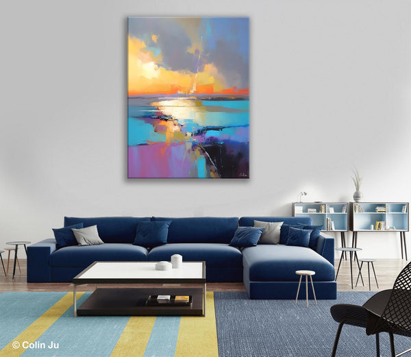 Original Modern Wall Art Painting, Canvas Painting for Living Room, Abstract Landscape Paintings, Oversized Contemporary Abstract Artwork-Paintingforhome