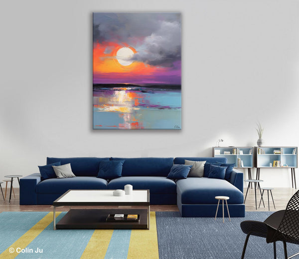 Contemporary Canvas Wall Art, Original Hand Painted Oil Paintings, Canvas Paintings Behind Sofa, Abstract Paintings for Bedroom, Buy Paintings Online-Paintingforhome