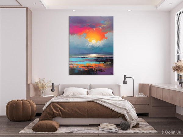 Original Hand Painted Oil Paintings, Canvas Paintings Behind Sofa, Contemporary Canvas Wall Art, Abstract Paintings for Bedroom, Buy Paintings Online-Paintingforhome