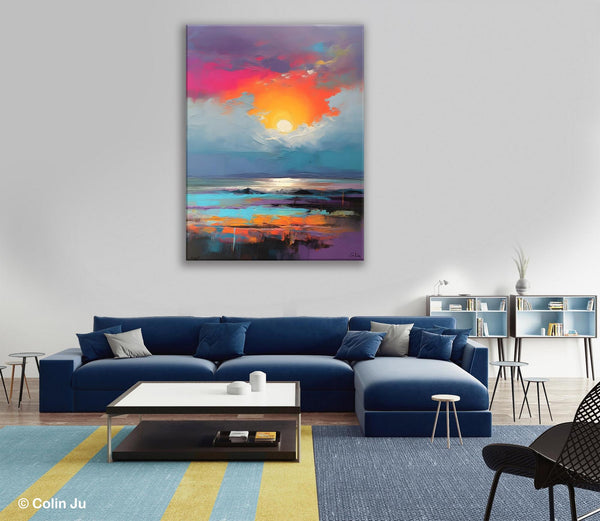 Original Hand Painted Oil Paintings, Canvas Paintings Behind Sofa, Contemporary Canvas Wall Art, Abstract Paintings for Bedroom, Buy Paintings Online-Paintingforhome