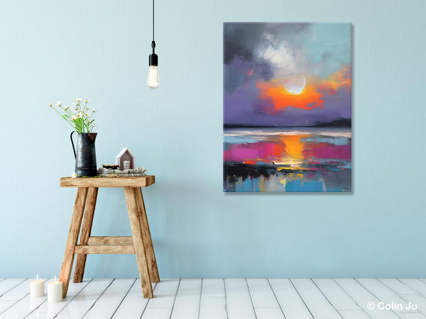 Contemporary Canvas Wall Art, Abstract Paintings for Bedroom, Original Hand Painted Oil Paintings, Canvas Paintings Behind Sofa, Buy Paintings Online-Paintingforhome