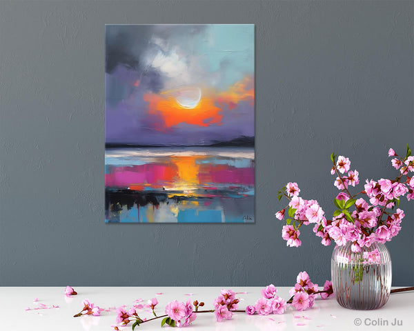 Contemporary Canvas Wall Art, Abstract Paintings for Bedroom, Original Hand Painted Oil Paintings, Canvas Paintings Behind Sofa, Buy Paintings Online-Paintingforhome