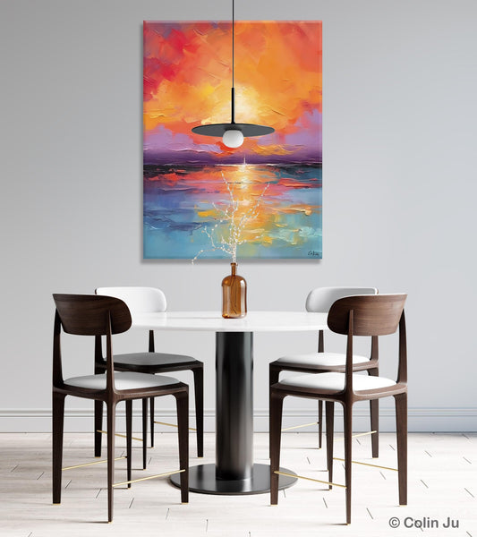 Modern Landscape Paintings, Oversized Contemporary Canvas Paintings, Extra Large Canvas Painting for Living Room, Original Canvas Wall Art-Paintingforhome