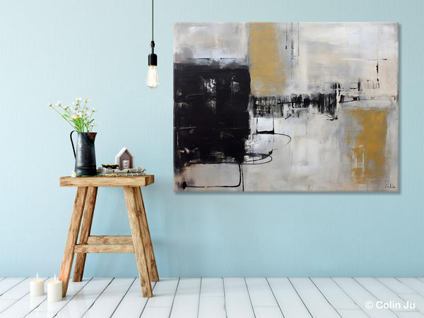 Simple Modern Art, Contemporary Acrylic Paintings, Oversized Paintings on Canvas, Large Original Abstract Wall Art, Large Canvas Paintings for Bedroom-Paintingforhome
