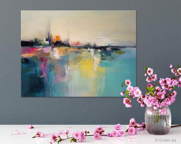 Acrylic Painting on Canvas, Original Landscape Paintings, Landscape Canvas Paintings for Living Room, Extra Large Modern Wall Art Paintings-Paintingforhome