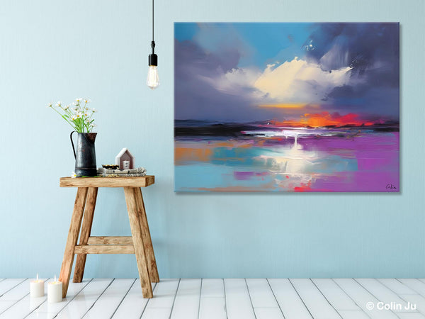 Living Room Abstract Paintings, Large Landscape Canvas Paintings, Buy Art Online, Original Landscape Abstract Painting, Simple Wall Art Ideas-Paintingforhome