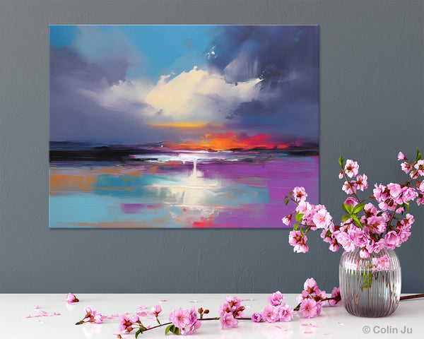 Living Room Abstract Paintings, Large Landscape Canvas Paintings, Buy Art Online, Original Landscape Abstract Painting, Simple Wall Art Ideas-Paintingforhome