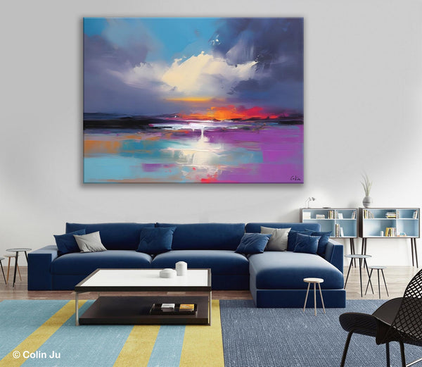 Living Room Abstract Paintings, Large Landscape Canvas Paintings, Buy Art Online, Original Landscape Abstract Painting, Simple Wall Art Ideas-Paintingforhome