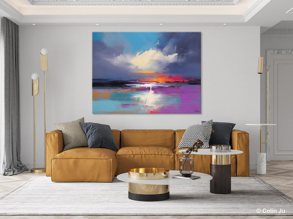 Living Room Abstract Paintings, Large Landscape Canvas Paintings, Buy Art Online, Original Landscape Abstract Painting, Simple Wall Art Ideas-Paintingforhome