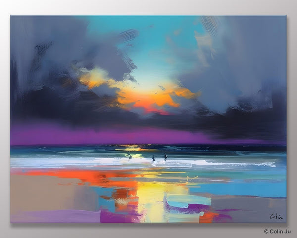 Large Landscape Canvas Paintings, Buy Art Online, Living Room Abstract Paintings, Original Landscape Abstract Painting, Simple Wall Art Ideas-Paintingforhome