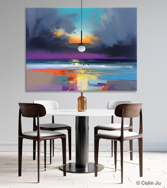 Large Landscape Canvas Paintings, Buy Art Online, Living Room Abstract Paintings, Original Landscape Abstract Painting, Simple Wall Art Ideas-Paintingforhome