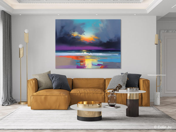 Large Landscape Canvas Paintings, Buy Art Online, Living Room Abstract Paintings, Original Landscape Abstract Painting, Simple Wall Art Ideas-Paintingforhome