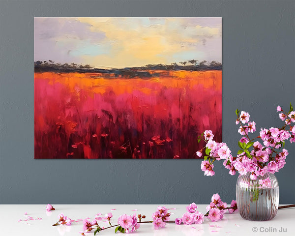 Oversized Modern Wall Art Paintings, Original Landscape Paintings, Modern Acrylic Artwork on Canvas, Large Abstract Painting for Living Room-Paintingforhome