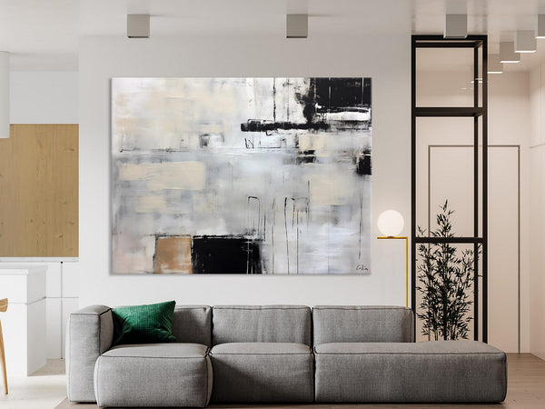 Large Original Abstract Wall Art, Simple Modern Art, Contemporary Acrylic Paintings, Oversized Paintings on Canvas, Large Canvas Paintings for Living Room-Paintingforhome
