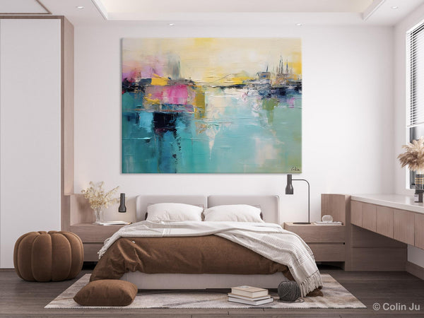 Acrylic Paintings Behind Sofa, Abstract Paintings for Bedroom, Contemporary Canvas Wall Art, Original Hand Painted Canvas Art, Buy Paintings Online-Paintingforhome