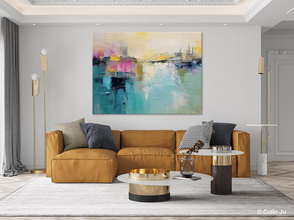 Acrylic Paintings Behind Sofa, Abstract Paintings for Bedroom, Contemporary Canvas Wall Art, Original Hand Painted Canvas Art, Buy Paintings Online-Paintingforhome