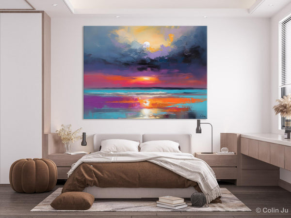 Original Abstract Art, Hand Painted Canvas Art, Large Abstract Painting for Living Room, Landscape Canvas Art, Large Landscape Acrylic Art-Paintingforhome