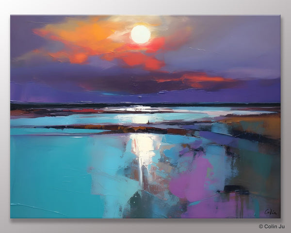 Original Landscape Abstract Painting, Simple Wall Art Ideas, Living Room Abstract Paintings, Large Landscape Canvas Paintings, Buy Art Online-Paintingforhome