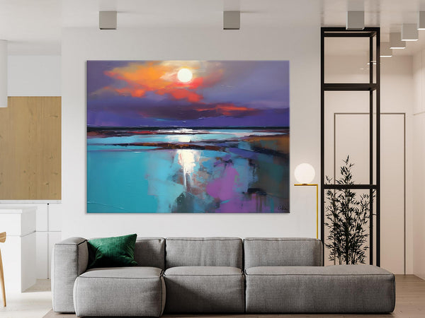 Original Landscape Abstract Painting, Simple Wall Art Ideas, Living Room Abstract Paintings, Large Landscape Canvas Paintings, Buy Art Online-Paintingforhome