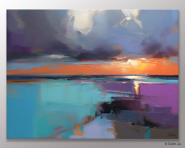 Living Room Abstract Paintings, Original Landscape Abstract Painting, Simple Wall Art Ideas, Extra Large Landscape Canvas Paintings, Buy Art Online-Paintingforhome