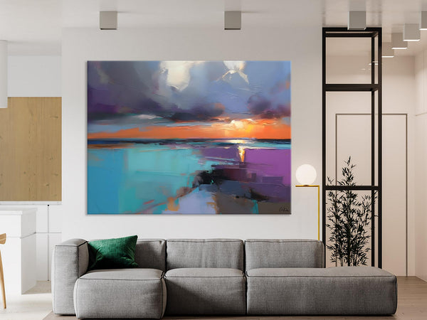 Living Room Abstract Paintings, Original Landscape Abstract Painting, Simple Wall Art Ideas, Extra Large Landscape Canvas Paintings, Buy Art Online-Paintingforhome