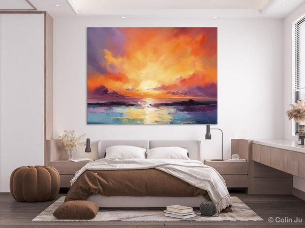 Large Art Painting for Living Room, Original Landscape Canvas Art, Oversized Landscape Wall Art Paintings, Contemporary Acrylic Painting on Canvas-Paintingforhome
