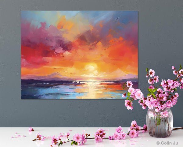 Original Abstract Wall Art, Landscape Acrylic Art, Large Abstract Painting for Living Room, Landscape Canvas Art, Hand Painted Canvas Art-Paintingforhome