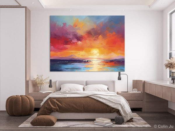 Original Abstract Wall Art, Landscape Acrylic Art, Large Abstract Painting for Living Room, Landscape Canvas Art, Hand Painted Canvas Art-Paintingforhome