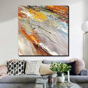 Living Room Modern Paintings, Simple Abstract Paintings, Abstract Contemporary Paintings, Heavy Texture Painting, Hand Painted Canvas Art-Paintingforhome