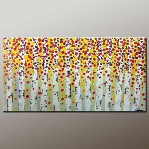 Living Room Wall Art, Canvas Art, Contemporary Art, Canvas Painting, Abstract Art Painting, Heavy Texture Painting, Modern Art, Flower Art, Canvas Wall Art-Grace Painting Crafts
