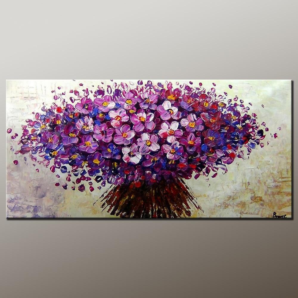 Flower Art, Acrylic Painting, Heavy Texture Painting, Canvas Art, Modern Art, Contemporary Art, Ready to Hang-Paintingforhome