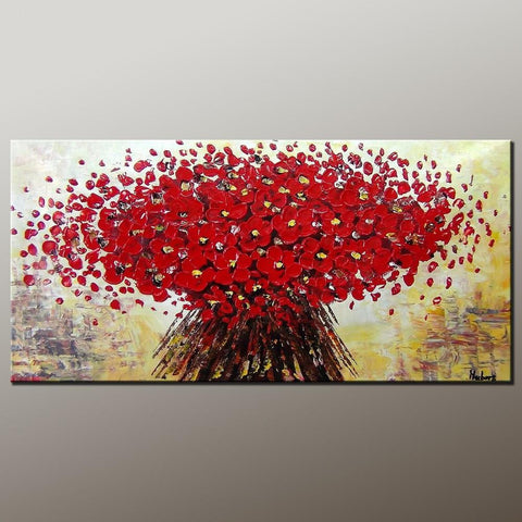 Heavy Texture Painting, Abstract Art Painting, Acrylic Painting, Modern Art, Flower Art, Canvas Wall Art, Bedroom Wall Art, Canvas Art, Contemporary Art-Paintingforhome