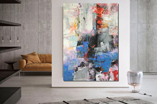 Modern Paintings Behind Sofa, Acrylic Paintings on Canvas, Large Painting for Living Room, Contemporary Canvas Wall Art, Buy Paintings Online-Paintingforhome
