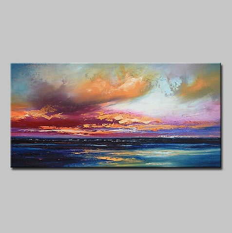 Abstract Landscape Paintings, Contemporary Wall Art Paintings, Simple Modern Paintings for Living Room-Paintingforhome