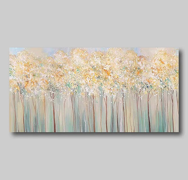Forest Tree Paintings, Modern Wall Art Paintings, Simple Acrylic Paintings for Dining Room-Paintingforhome