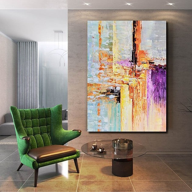 Abstract Acrylic Painting, Modern Paintings for Living Room, Hand Painted Wall Art, Buy Paintings Online-Paintingforhome