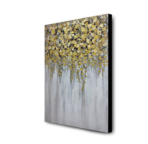 Simple Modern Acrylic Paintings, Abstract Flower Painting, Flower Acrylic Painting, Canvas Painting Flower, Paintings for Dining Room-Paintingforhome