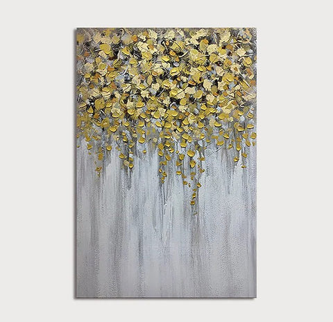 Simple Modern Acrylic Paintings, Abstract Flower Painting, Flower Acrylic Painting, Canvas Painting Flower, Paintings for Dining Room-Paintingforhome