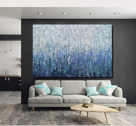 Simple Painting Ideas for Bedroom, Palette Knife Paintings, Hand Painted Canvas Art, Modern Paintings for Living Room-Paintingforhome