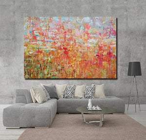 Palette Knife Paintings, Hand Painted Canvas Art, Simple Painting Ideas for Bedroom, Modern Paintings for Living Room-Paintingforhome