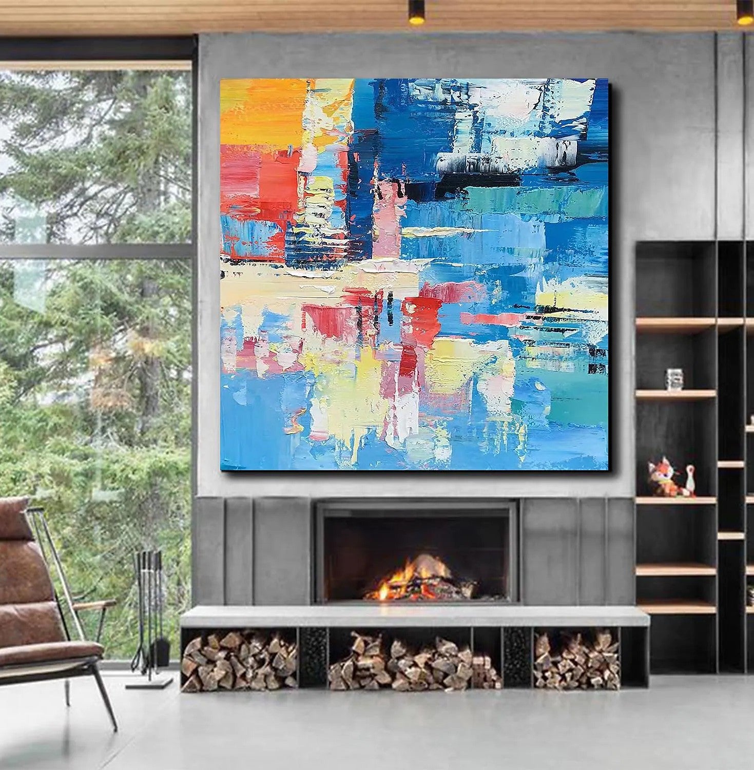 Simple Abstract Art, Simple Modern Wall Art, Abstract Paintings for Living Room, Hand Painted Canvas Painting, Modern Paintings for Bedroom-Paintingforhome