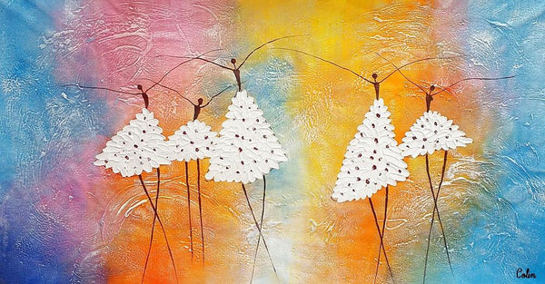Modern Painting, Abstract Canvas Painting, Acrylic Canvas Painting, Ballet Dancer Painting, Wall Art Painting, Bedroom Canvas Paintings-Paintingforhome