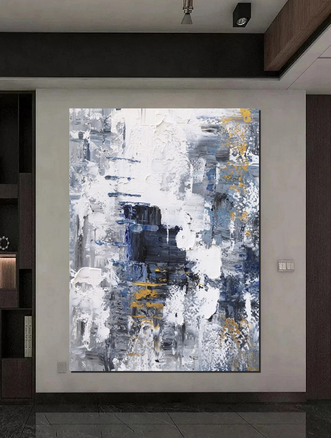 Living Room Abstract Wall Art Ideas, Large Acrylic Canvas Paintings, Large Wall Art Ideas, Impasto Painting, Simple Modern Abstract Painting-Paintingforhome